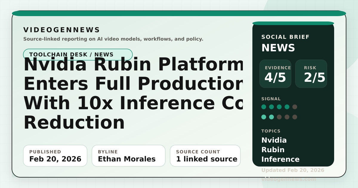 Nvidia Rubin Platform Enters Full Production With 10x Inference Cost ...