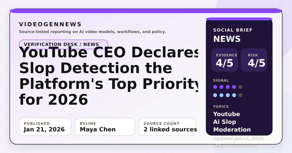 YouTube CEO Declares AI Slop Detection the Platform's Top Priority for ...